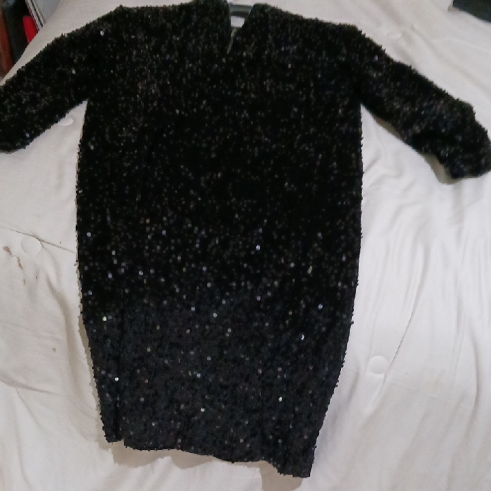 J. McLaughlin Black Long Sleeve Dress
